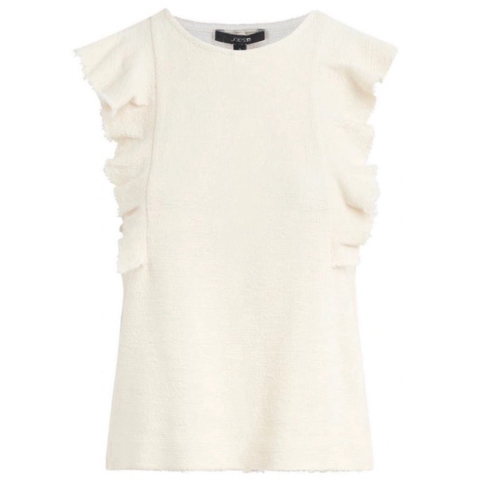 JOE’S JEANS • The Alana Ruffle Shirt Blouse In Natural